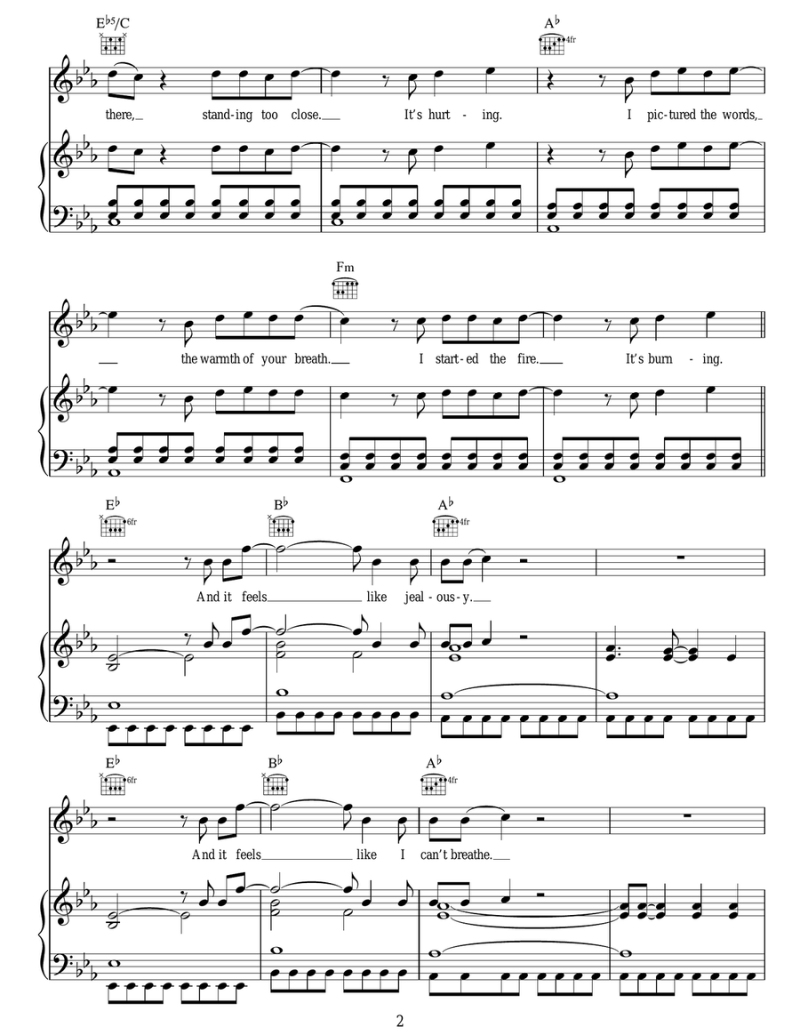 Jealousy Jealousy Acoustic Guitar scores gallery preview page 2