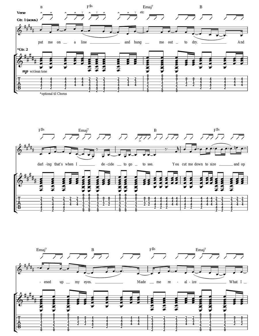 Swallowed In The Sea Swallowed In The Sea Acoustic Guitar scores gallery preview page 3