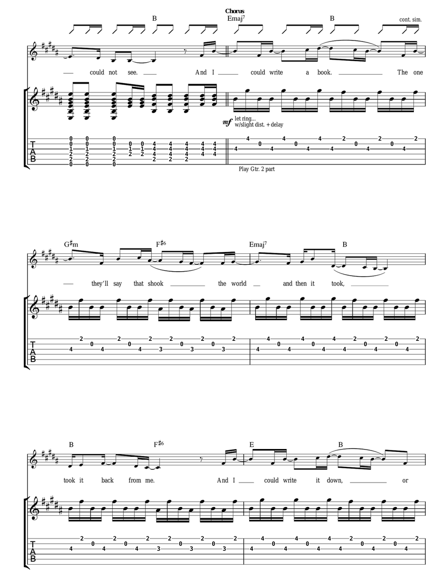 Swallowed In The Sea Swallowed In The Sea Acoustic Guitar scores gallery preview page 4