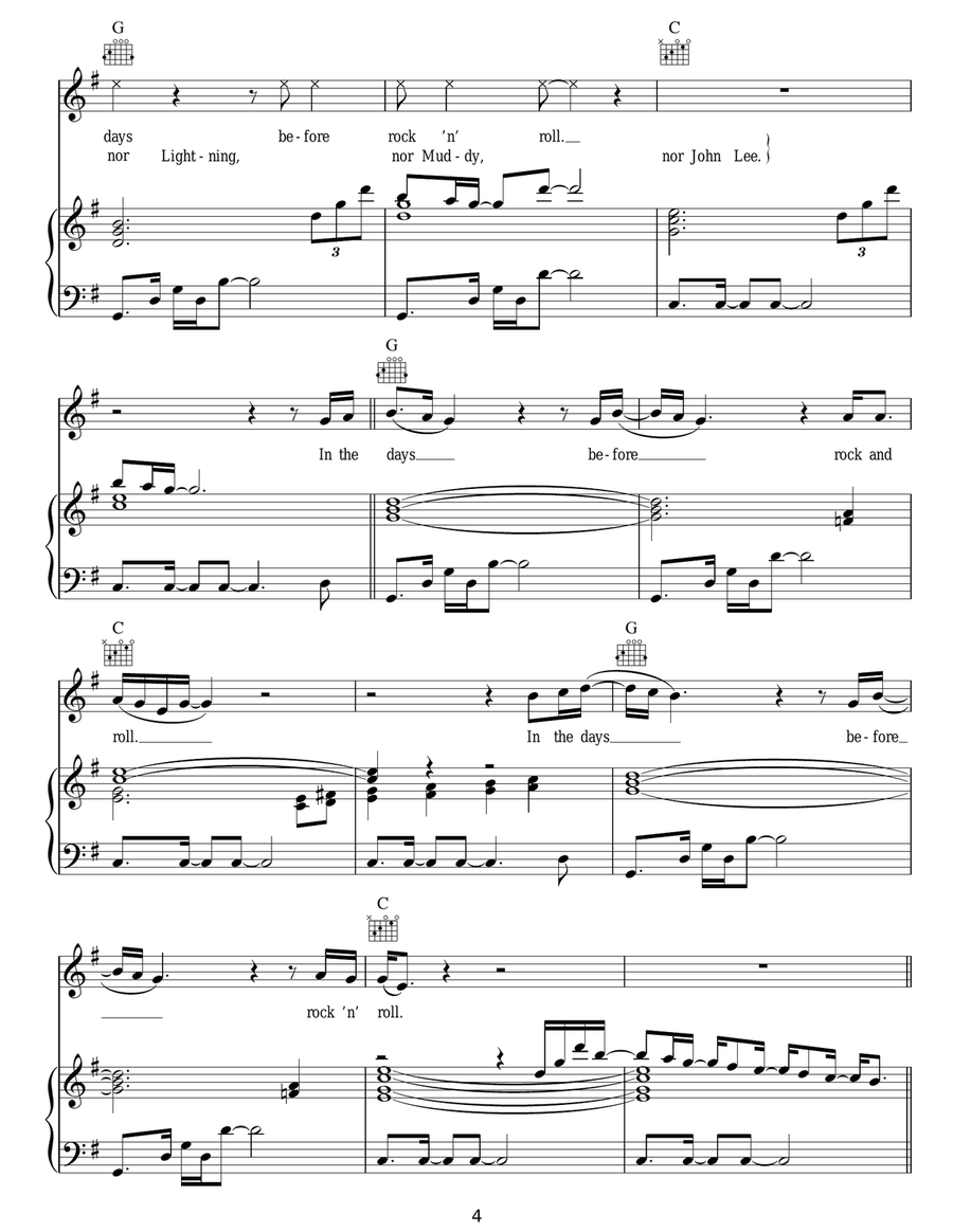 In The Days Before Rock 'N' Roll Acoustic Guitar scores gallery preview page 4