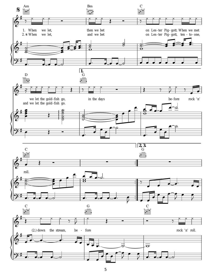 In The Days Before Rock 'N' Roll Acoustic Guitar scores gallery preview page 5