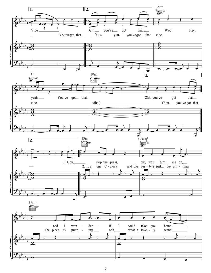 She's Got That Vibe She's Got That Vibe Guitar scores gallery preview page 2