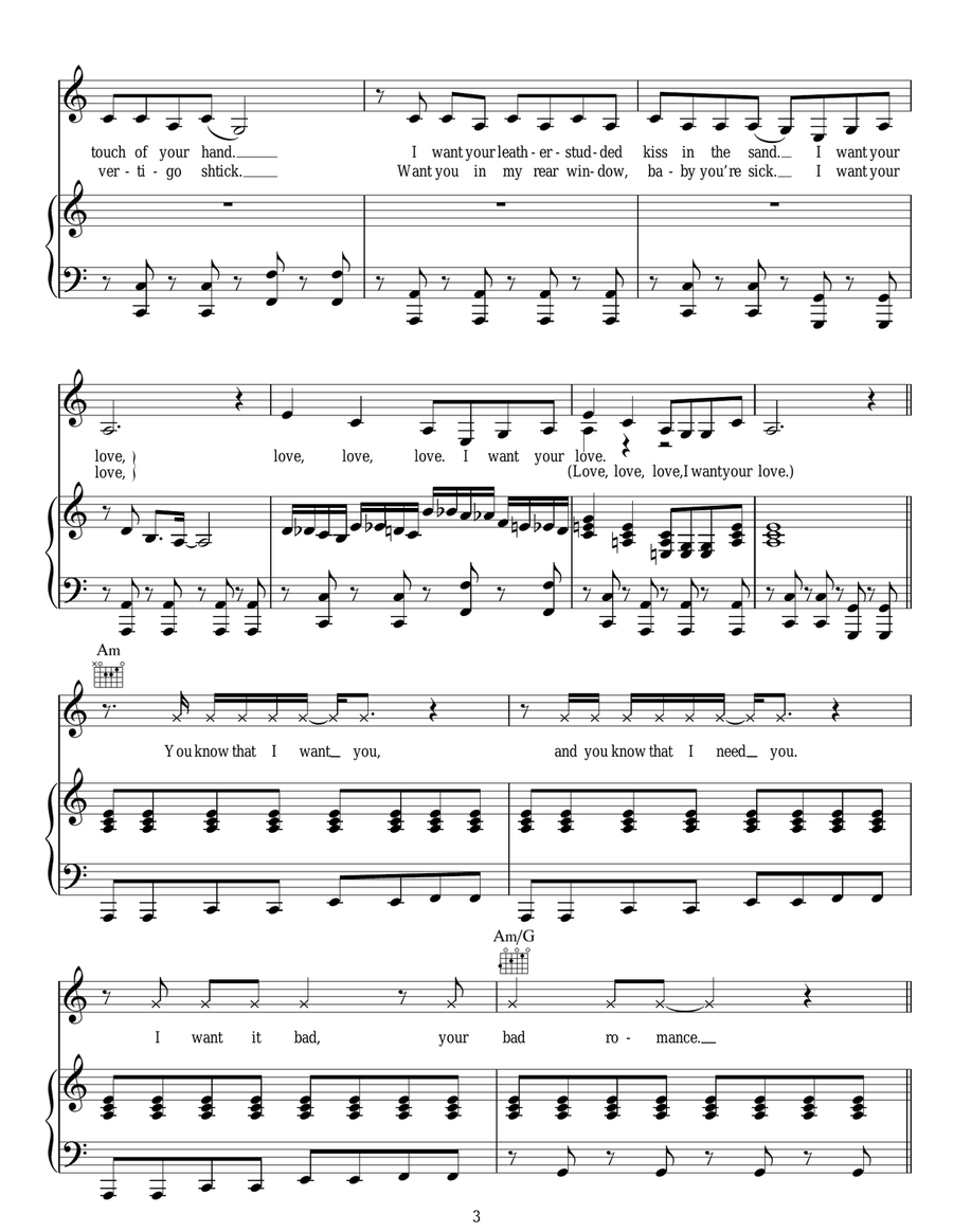 Bad Romance Bad Romance Acoustic Guitar scores gallery preview page 3