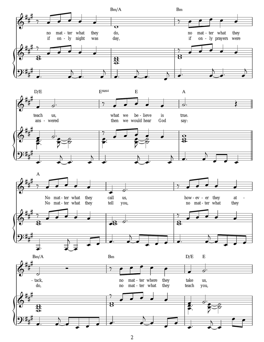 No Matter What No Matter What Acoustic Guitar scores gallery preview page 2