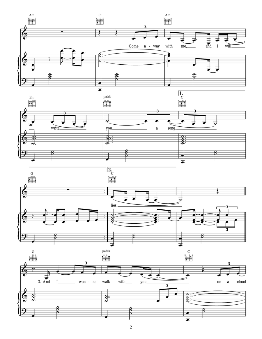 Come Away With Me Come Away With Me Acoustic Guitar scores gallery preview page 2