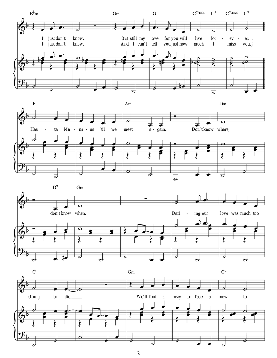 Hasta Manana Acoustic Guitar scores gallery preview page 2