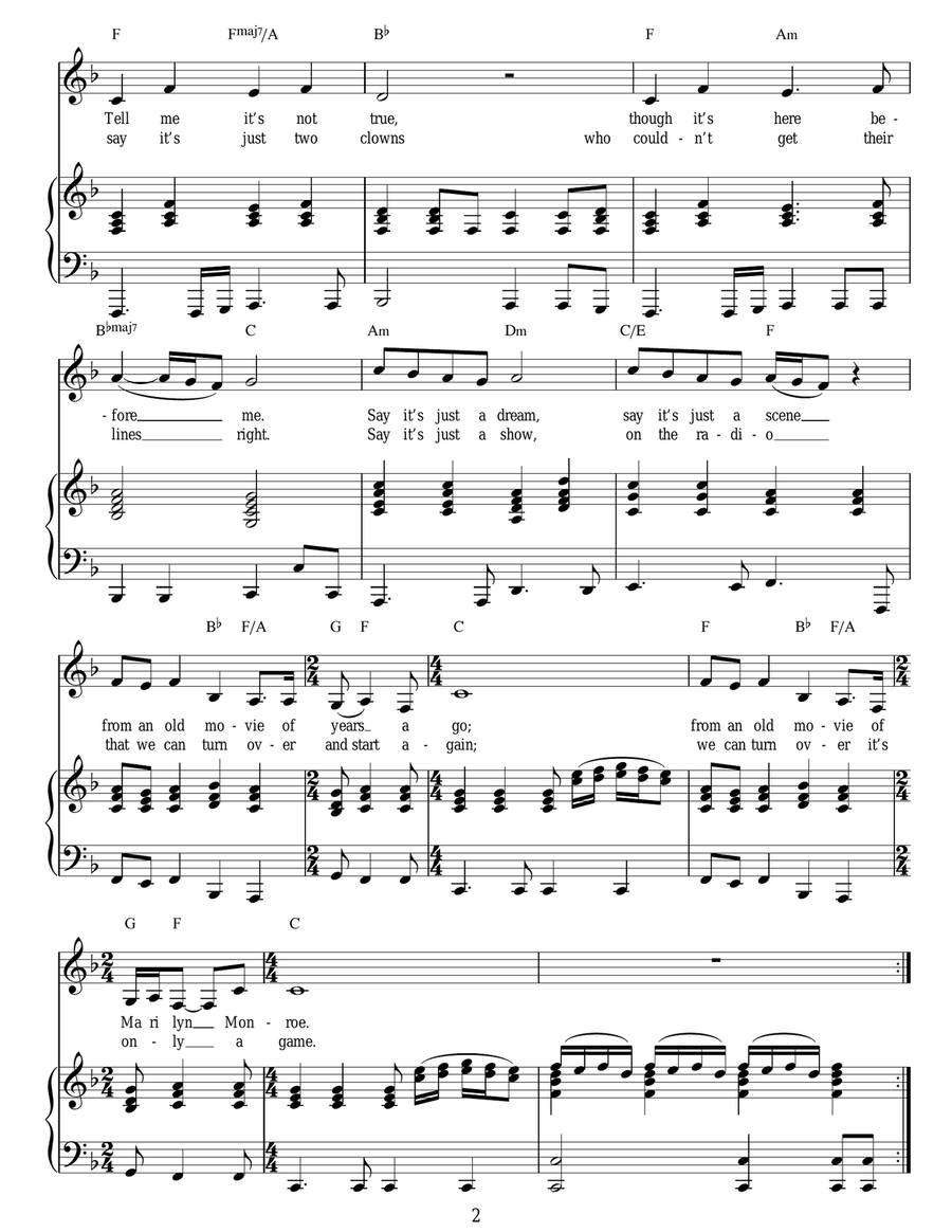 Tell Me It's Not True Guitar scores gallery preview page 2