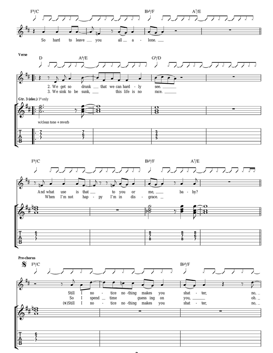 Junk Of The Heart (Happy) Guitar Tablature scores gallery preview page 2