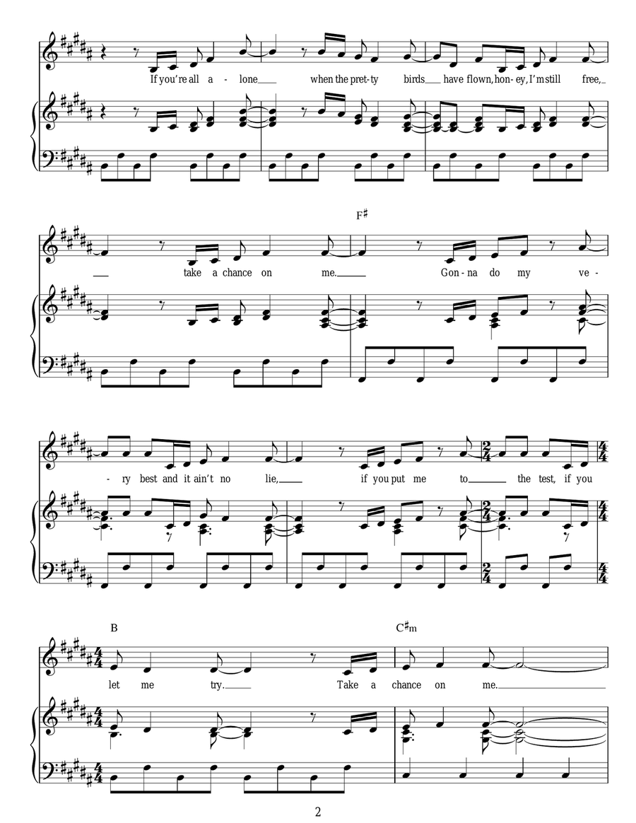 Take A Chance On Me Acoustic Guitar scores gallery preview page 2