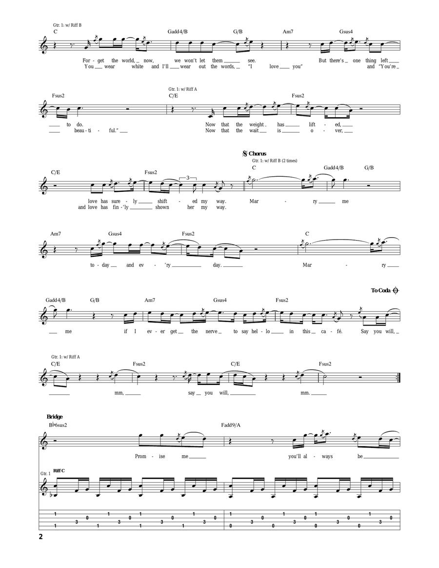 Marry Me Marry Me Acoustic Guitar scores gallery preview page 2