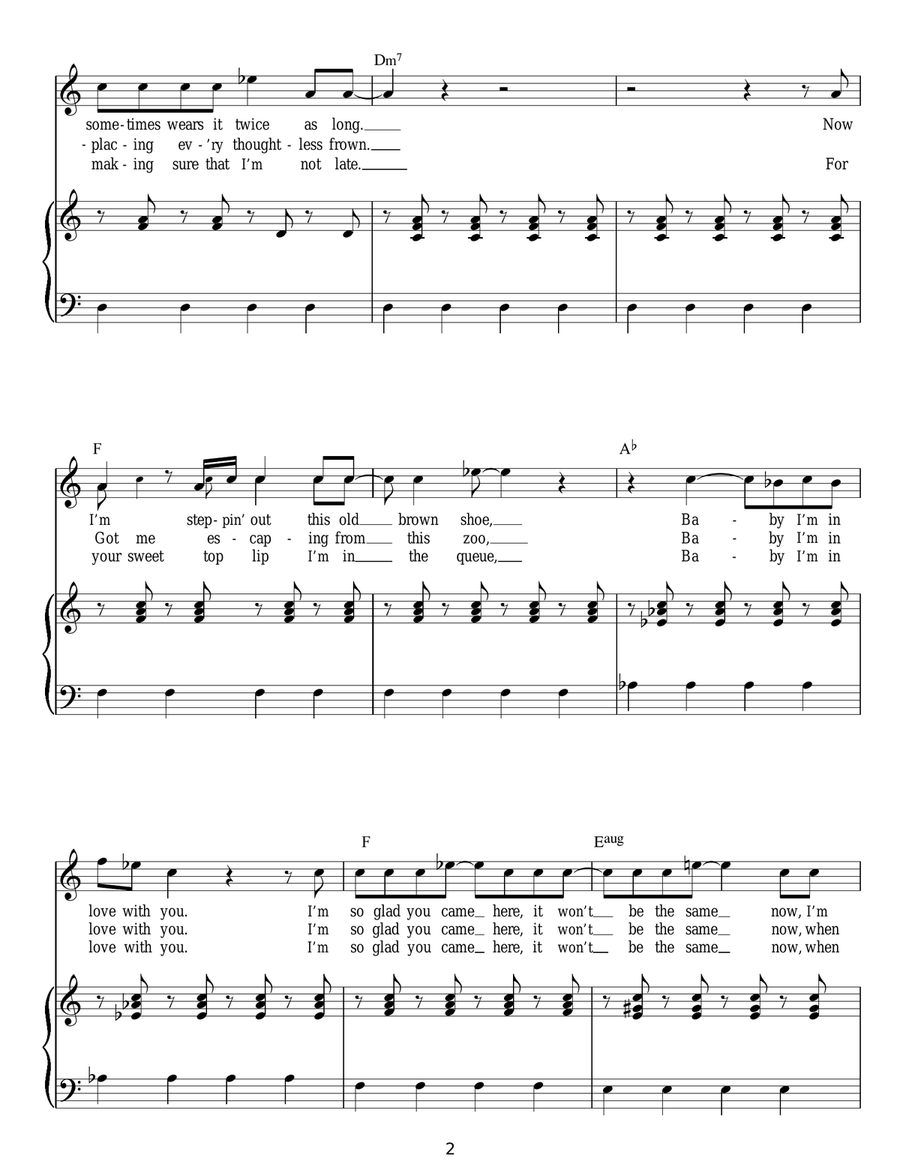 Old Brown Shoe Old Brown Shoe Acoustic Guitar scores gallery preview page 2