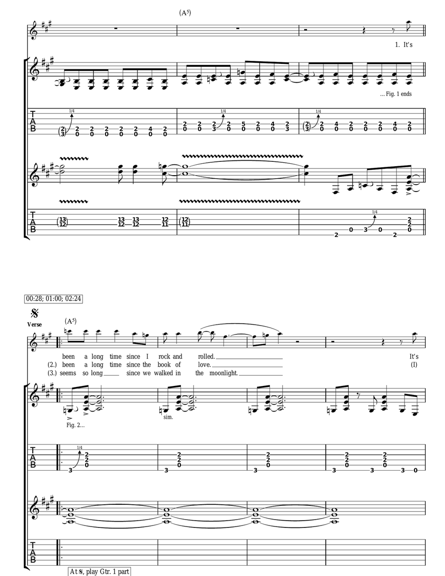 Rock And Roll Rock And Roll Guitar Tablature scores gallery preview page 2