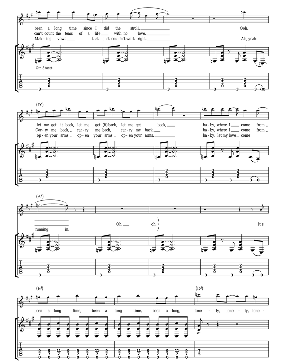 Rock And Roll Rock And Roll Guitar Tablature scores gallery preview page 3