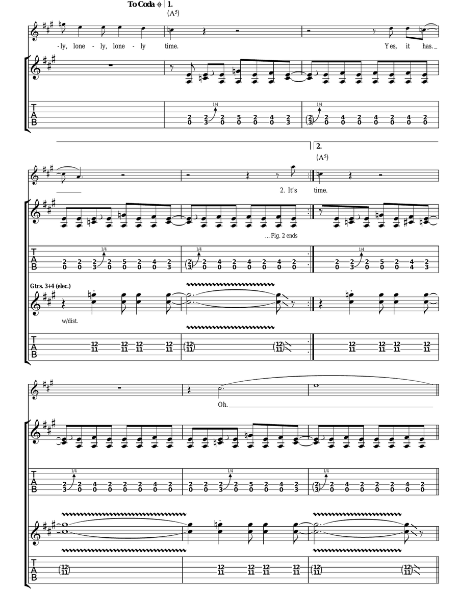 Rock And Roll Rock And Roll Guitar Tablature scores gallery preview page 4