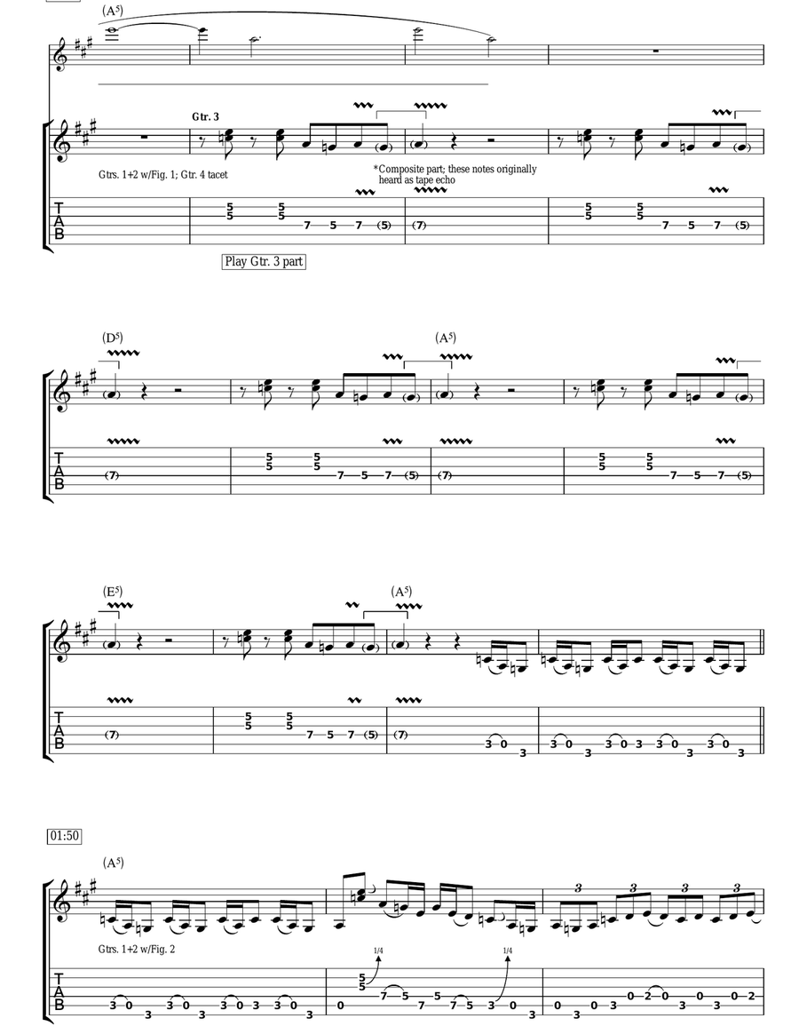 Rock And Roll Rock And Roll Guitar Tablature scores gallery preview page 5