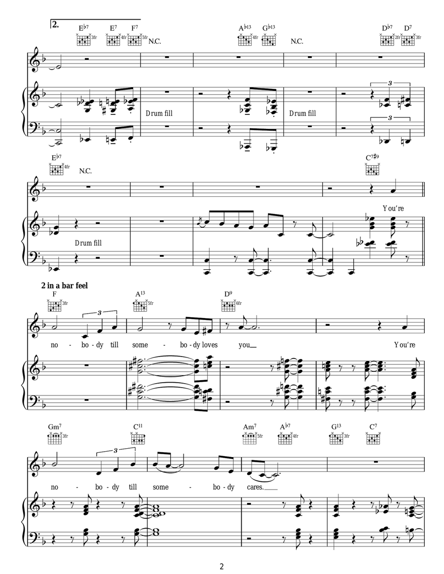 You're Nobody 'Til Somebody Loves You Acoustic Guitar scores gallery preview page 2