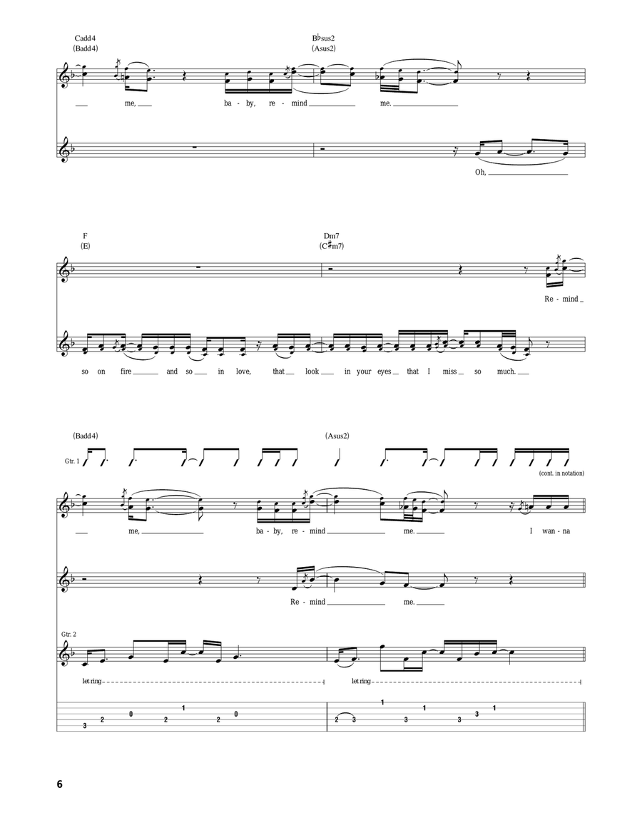 Remind Me Remind Me Acoustic Guitar scores gallery preview page 6