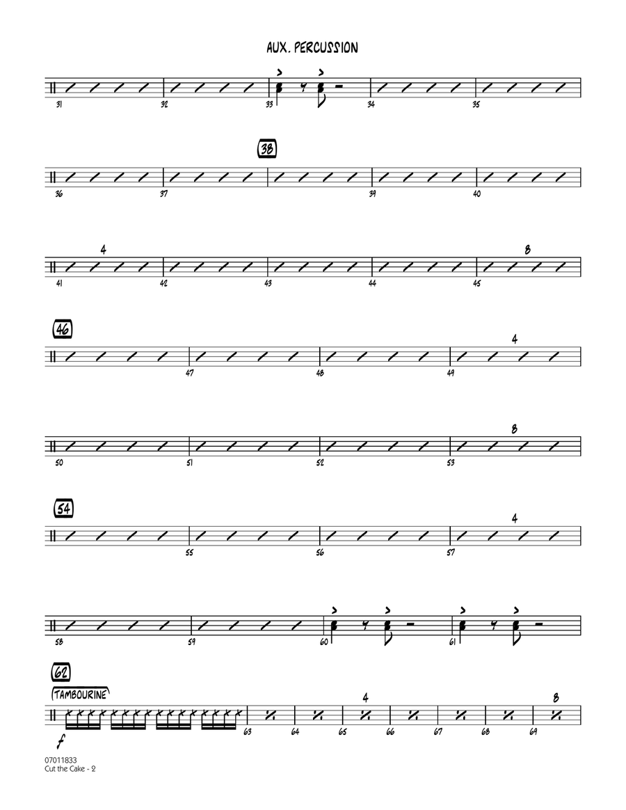 Cut The Cake - Aux Percussion Jazz Ensemble scores gallery preview page 2