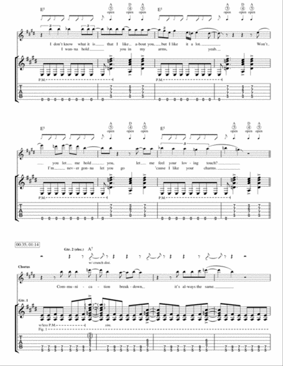 Communication Breakdown Electric Guitar scores gallery preview page 2