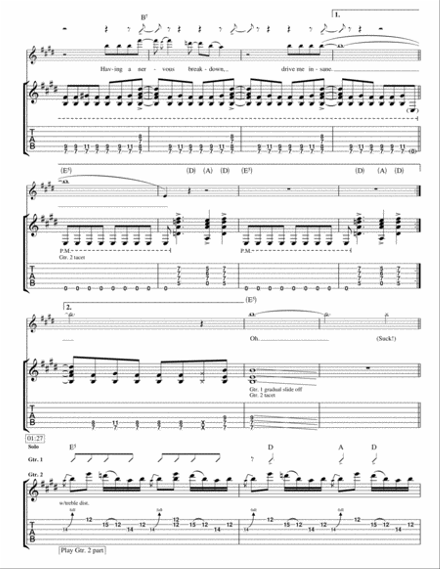 Communication Breakdown Electric Guitar scores gallery preview page 3