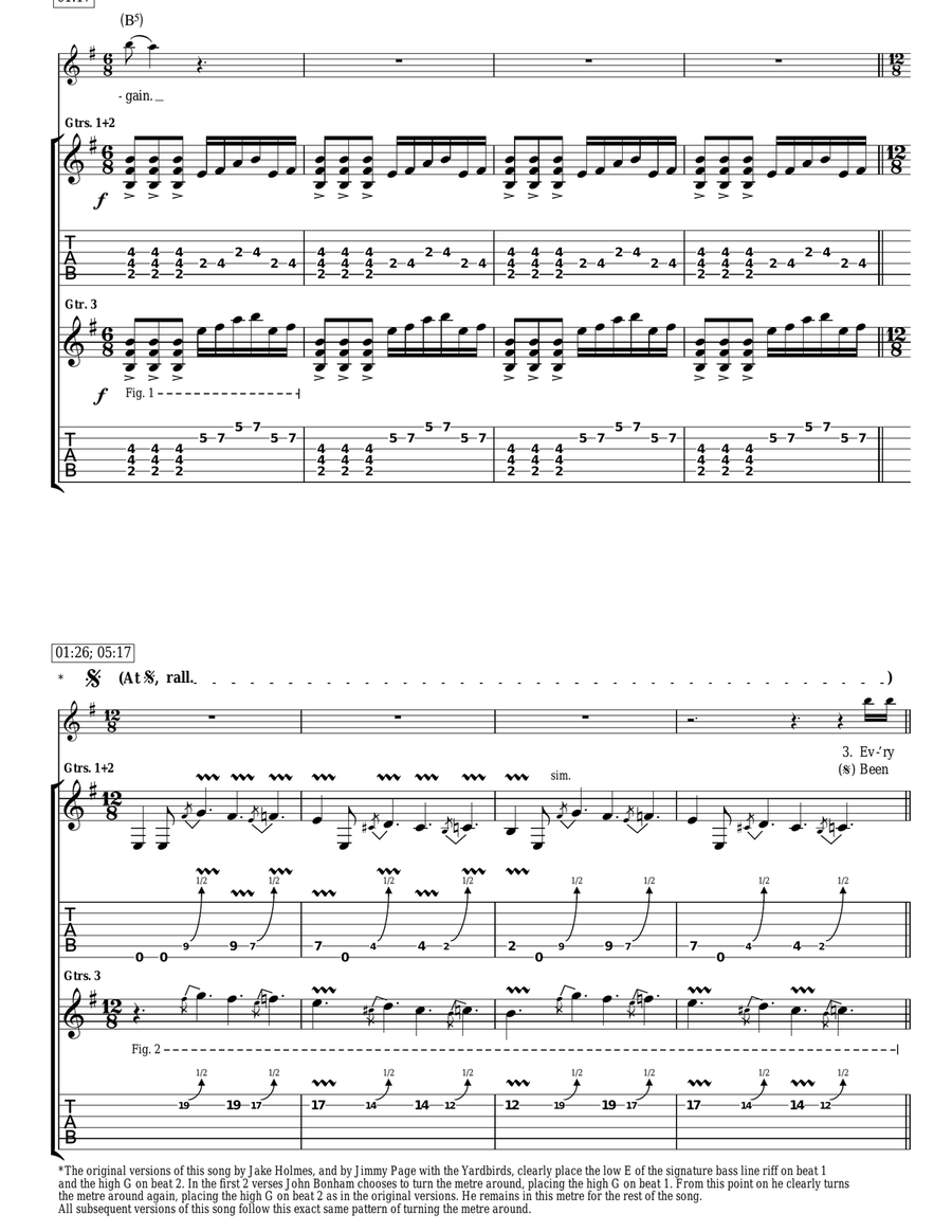 Dazed And Confused Dazed And Confused Acoustic Guitar scores gallery preview page 3