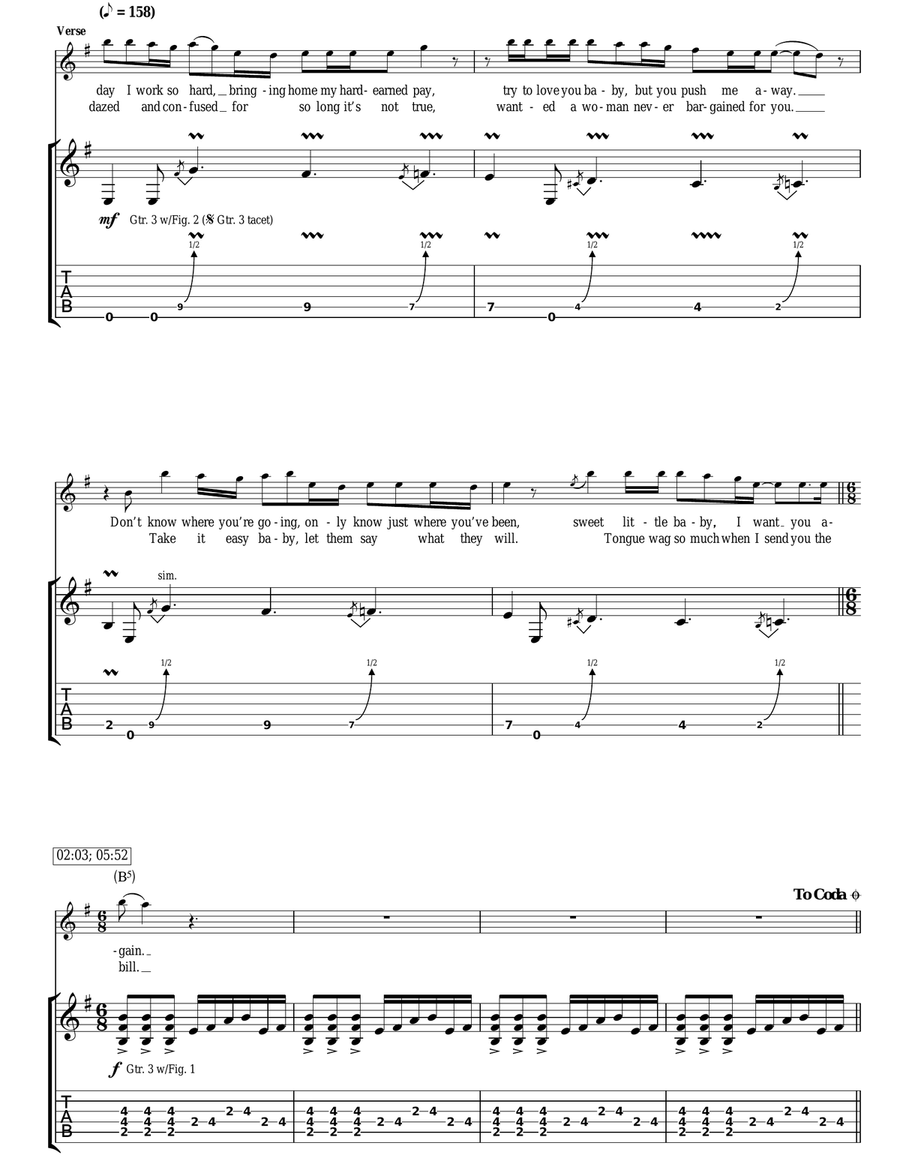 Dazed And Confused Dazed And Confused Acoustic Guitar scores gallery preview page 4