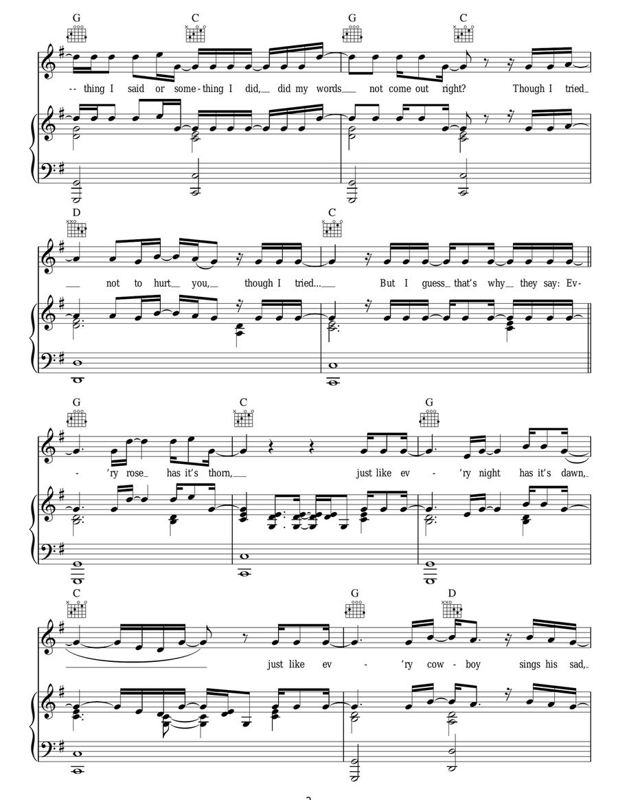 Every Rose Has Its Thorn Every Rose Has Its Thorn Acoustic Guitar scores gallery preview page 2