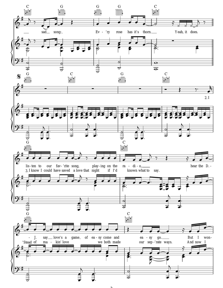 Every Rose Has Its Thorn Every Rose Has Its Thorn Acoustic Guitar scores gallery preview page 3