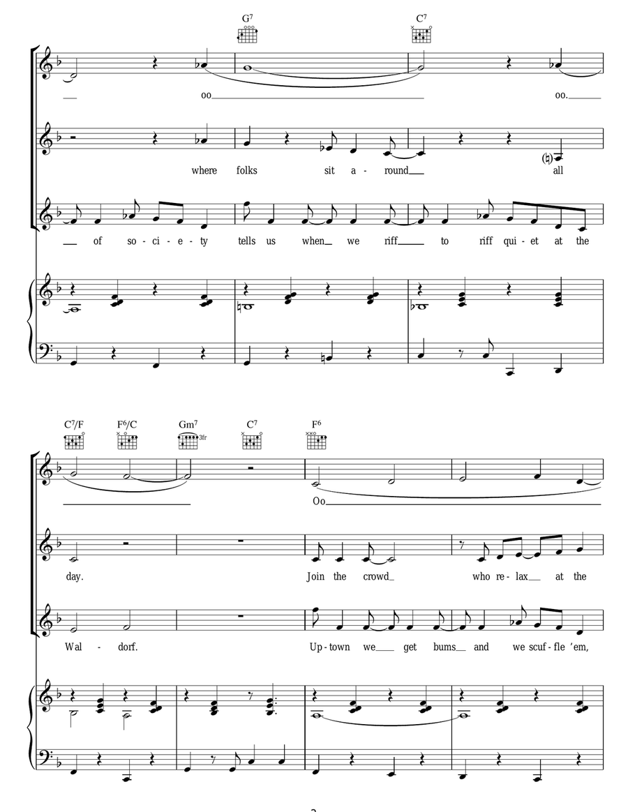 Lounging At The Waldorf Guitar scores gallery preview page 2