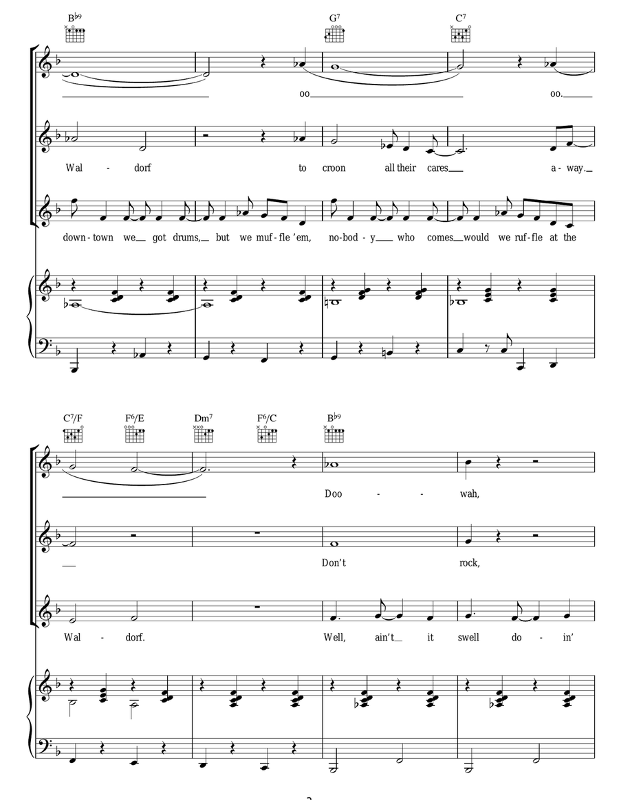 Lounging At The Waldorf Guitar scores gallery preview page 3