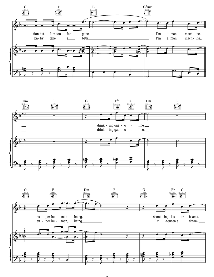 Man Machine Man Machine Acoustic Guitar scores gallery preview page 3