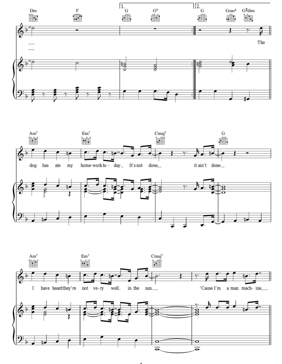 Man Machine Man Machine Acoustic Guitar scores gallery preview page 4