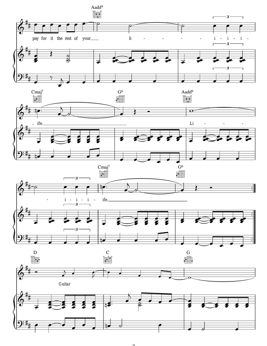 I Wouldn't Believe Your Radio Acoustic Guitar scores gallery preview page 3