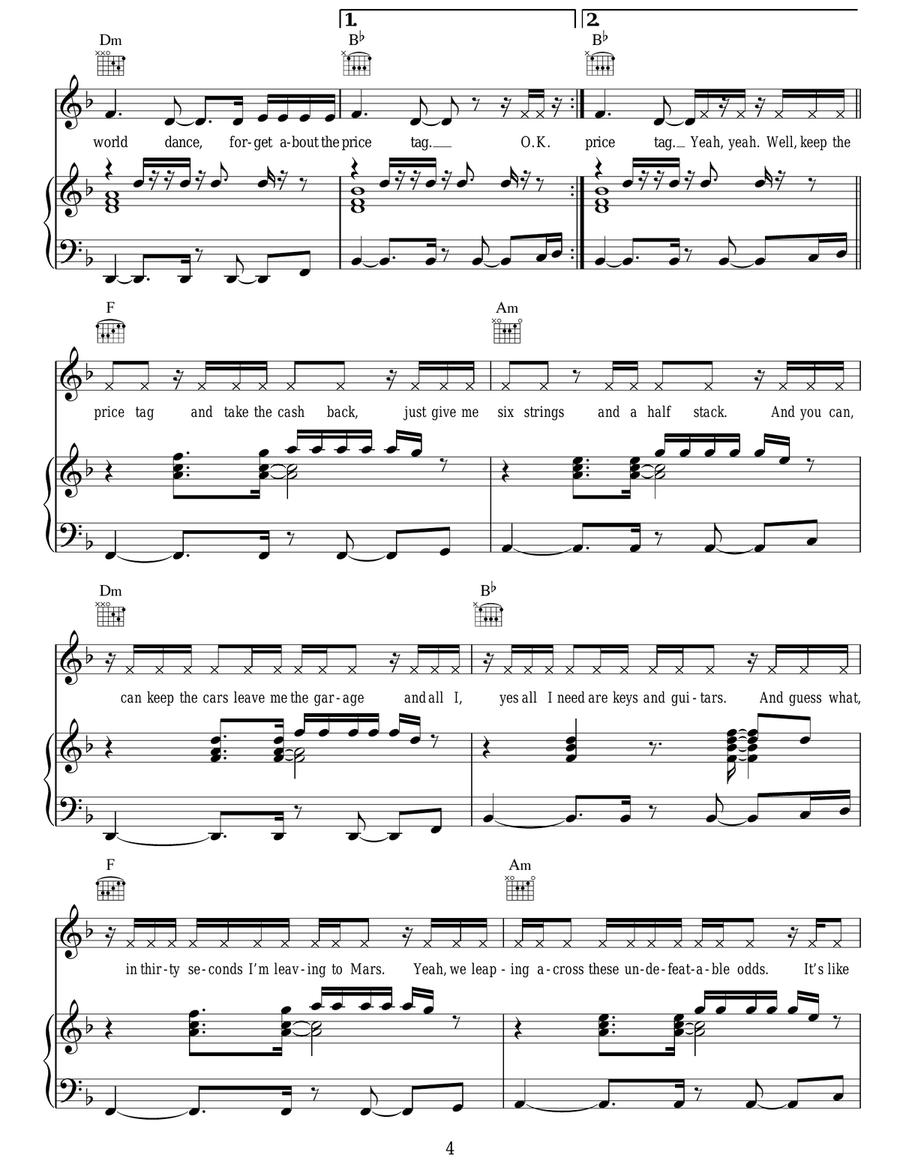 Price Tag Price Tag Acoustic Guitar scores gallery preview page 4