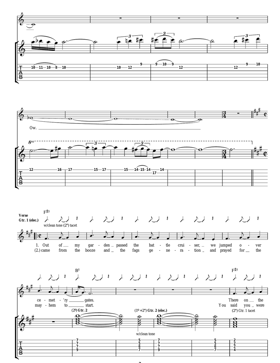 Let's Roll Just Like We Used To Acoustic Guitar scores gallery preview page 2