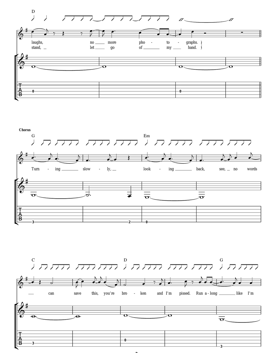 Goodbye Kiss Acoustic Guitar scores gallery preview page 3