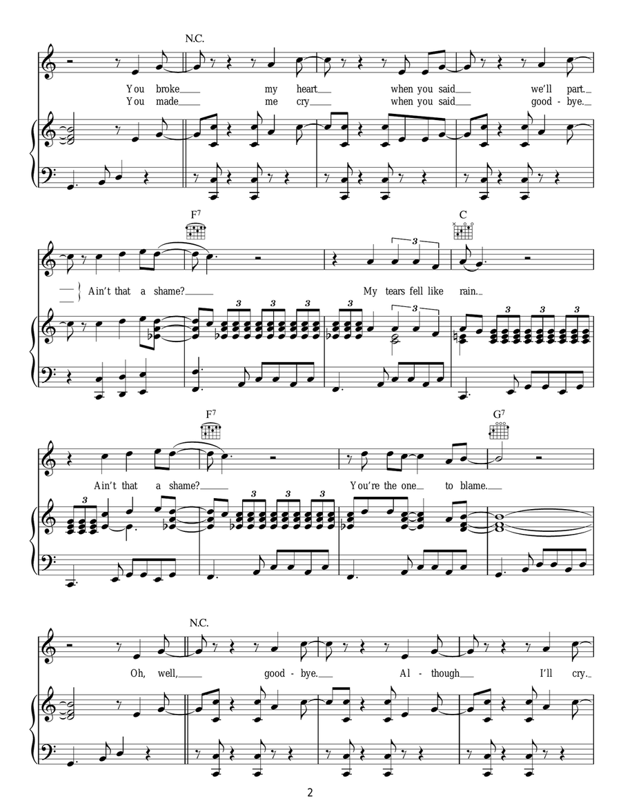 Ain't That A Shame Acoustic Guitar scores gallery preview page 2