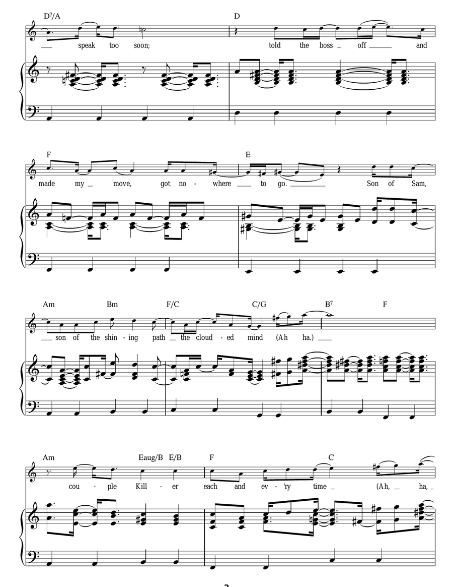 Son Of Sam Son Of Sam 3-Part scores gallery preview page 2