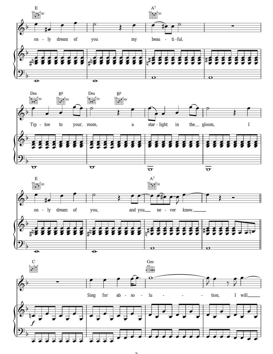 Sing For Absolution Acoustic Guitar scores gallery preview page 2