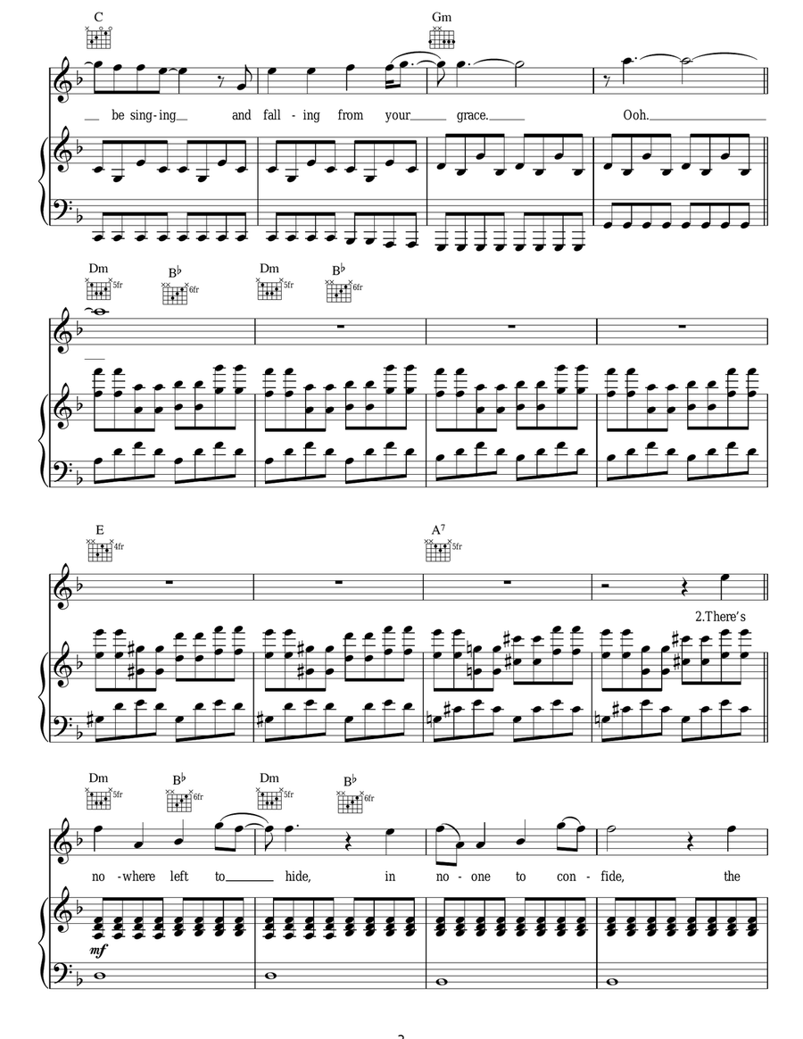 Sing For Absolution Acoustic Guitar scores gallery preview page 3