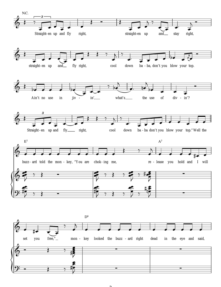 Straighten Up And Fly Right Guitar scores gallery preview page 2