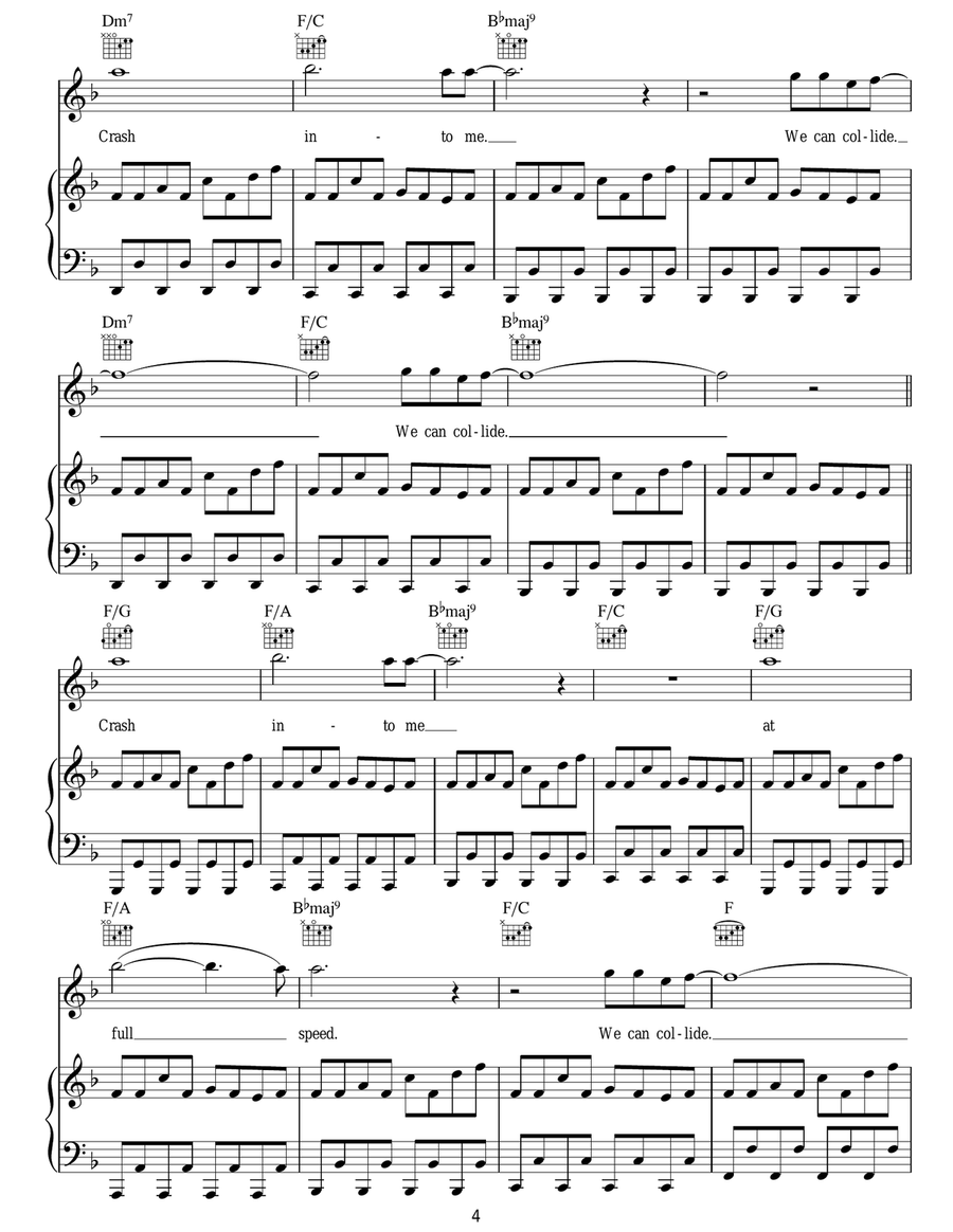 Collide Collide Acoustic Guitar scores gallery preview page 4