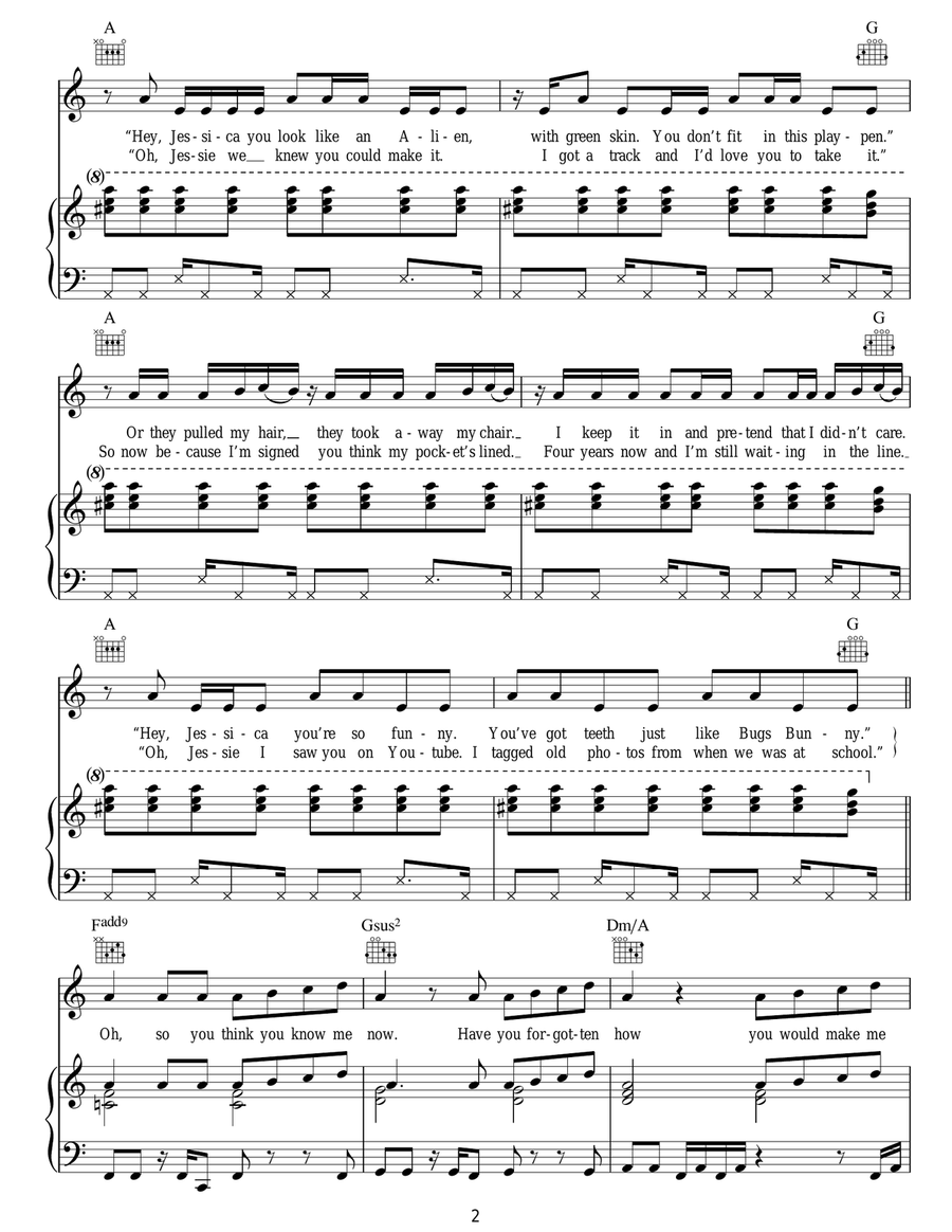 Who's Laughing Now Who's Laughing Now Acoustic Guitar scores gallery preview page 2