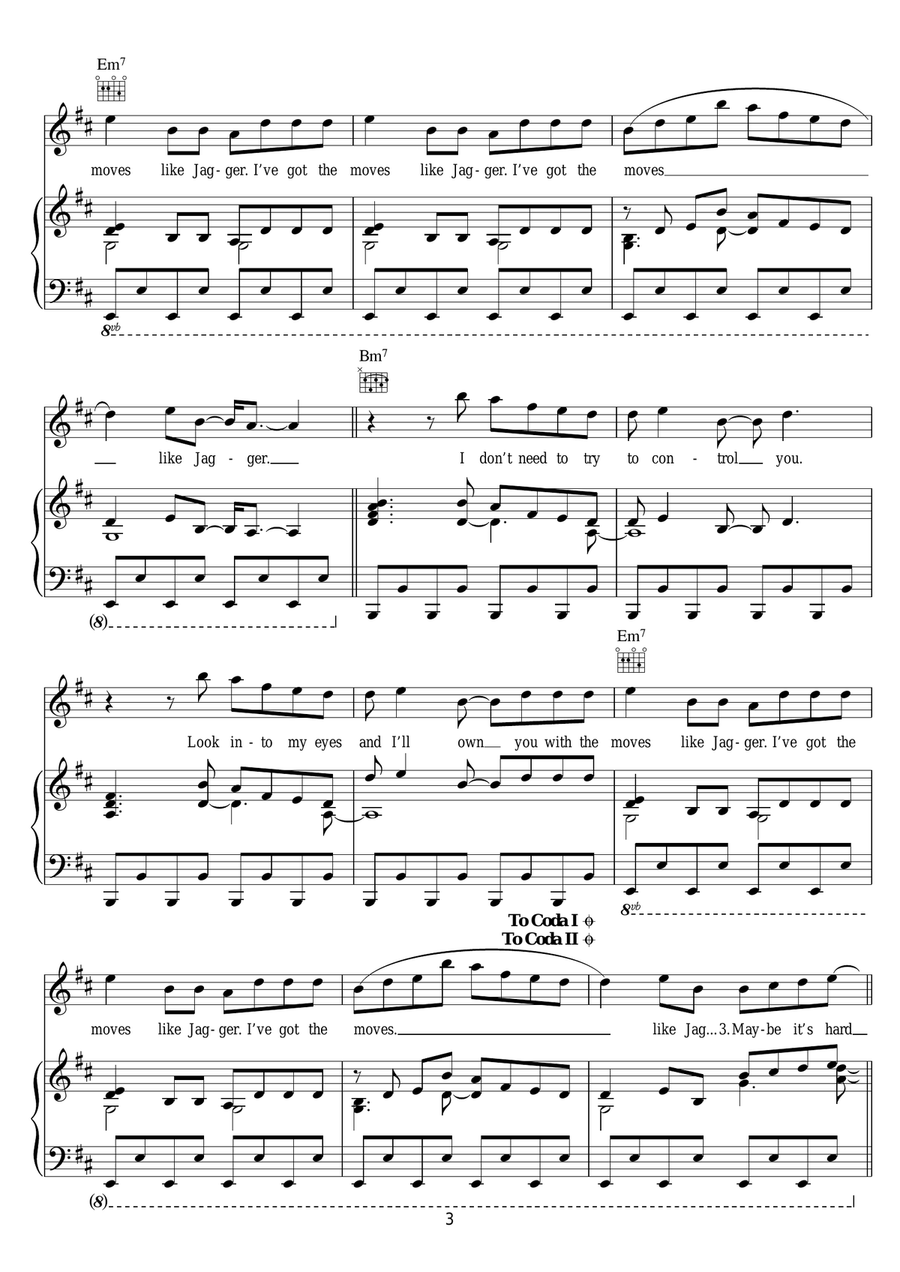 Moves Like Jagger (featuring Christina Aguilera) Acoustic Guitar scores gallery preview page 3