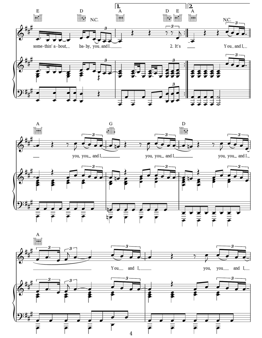 You And I You And I Acoustic Guitar scores gallery preview page 4