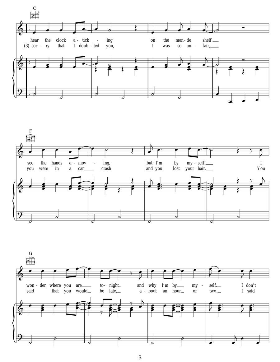 Don't Pass Me By Acoustic Guitar scores gallery preview page 3