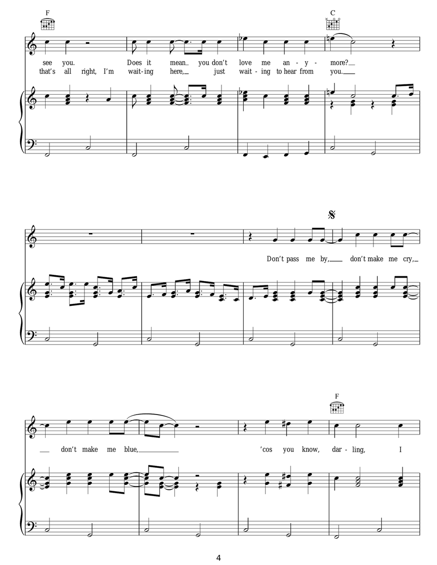Don't Pass Me By Acoustic Guitar scores gallery preview page 4
