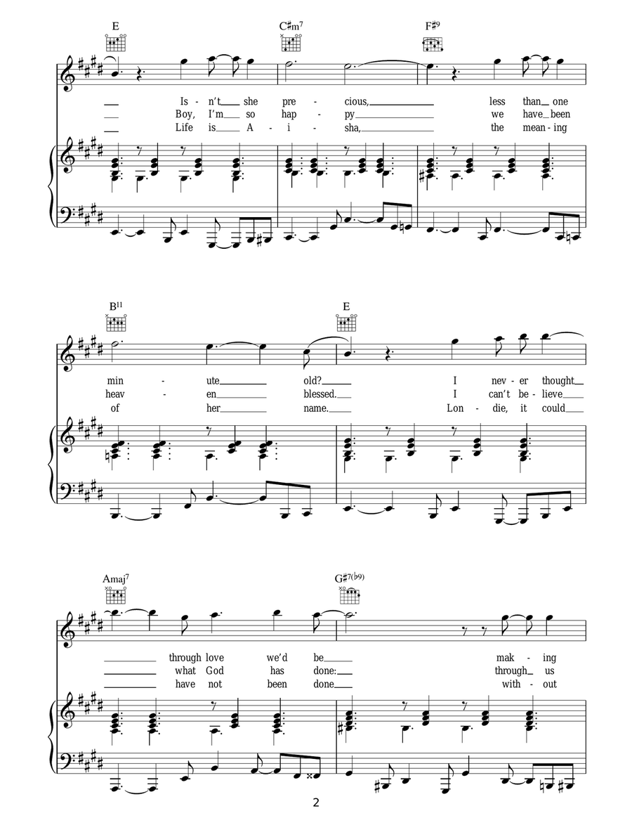 Isn't She Lovely Isn't She Lovely Acoustic Guitar scores gallery preview page 2