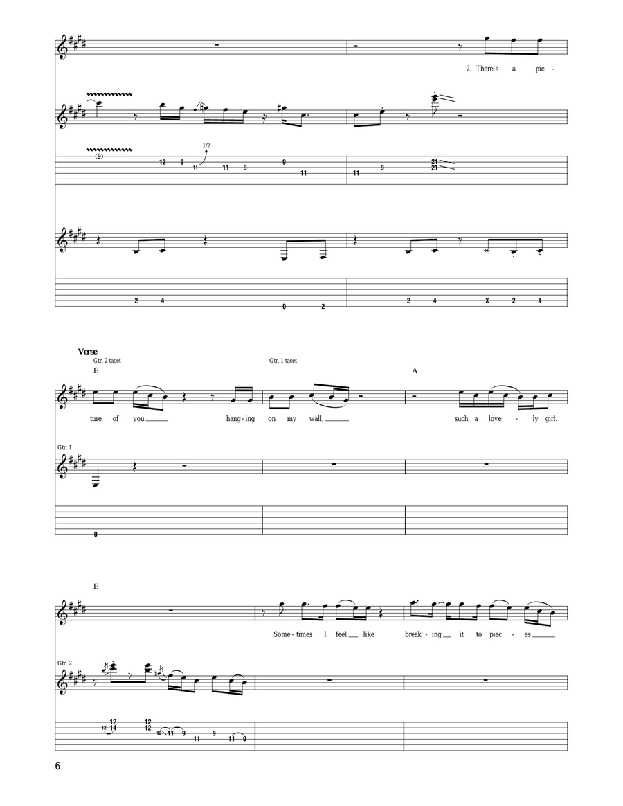 On A Real Lonely Night On A Real Lonely Night Acoustic Guitar scores gallery preview page 6