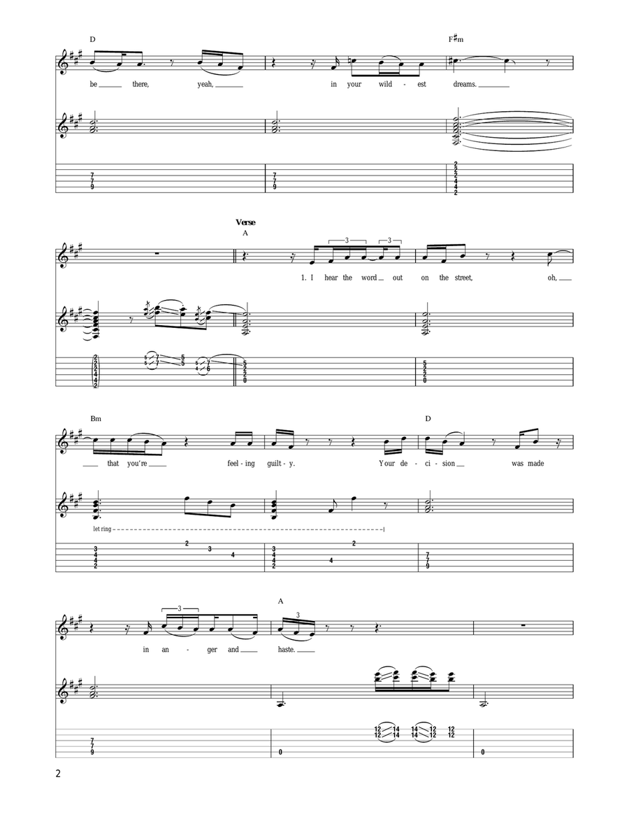 Your Wildest Dream Your Wildest Dream Acoustic Guitar scores gallery preview page 2